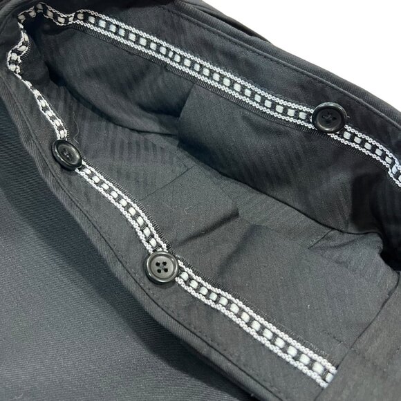 Knot Standard Mens Dress Tuxedo Style Pants Black Waist 36 Unhemmed NWOT - Picture 8 of 12